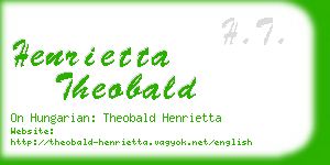 henrietta theobald business card